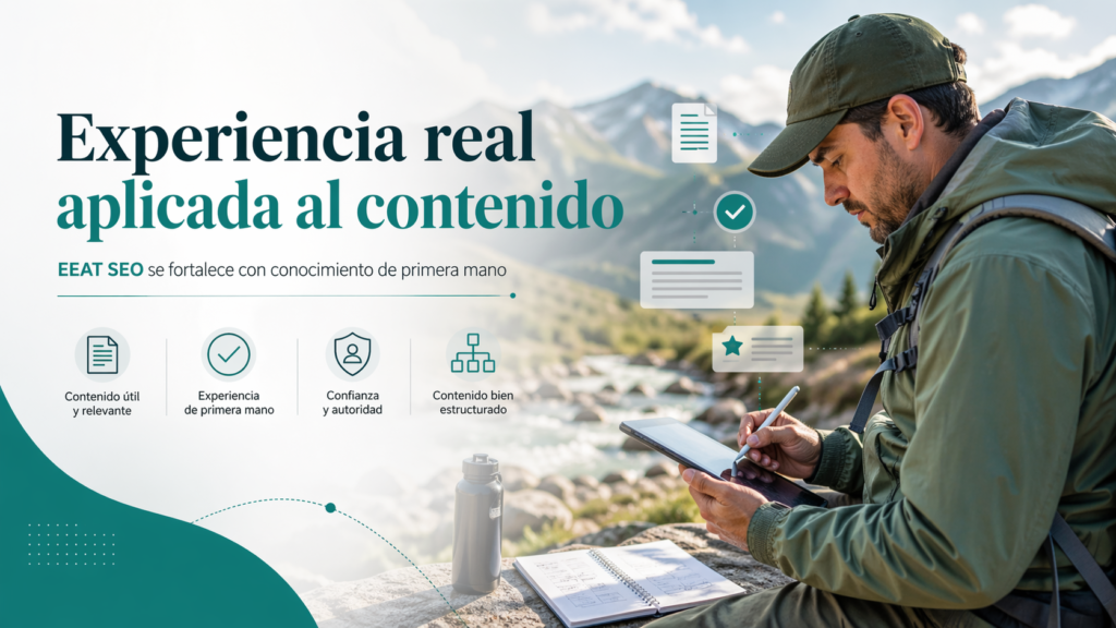 4 pilares de EEAT SEO ¿qué es y cómo influye en Google? 4 Experiencia Real Aplicada Al Eeat Seo En Contenido.